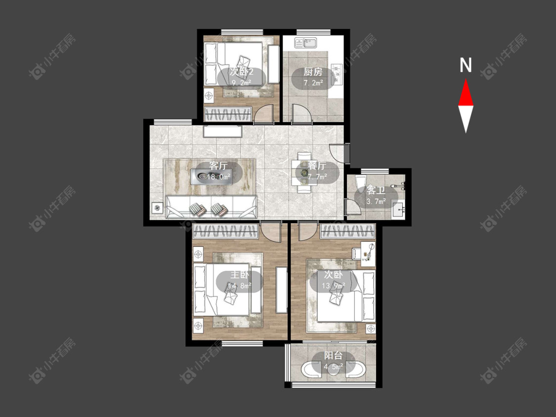 常州锦绣东苑在售二手房源户型图_小牛看房