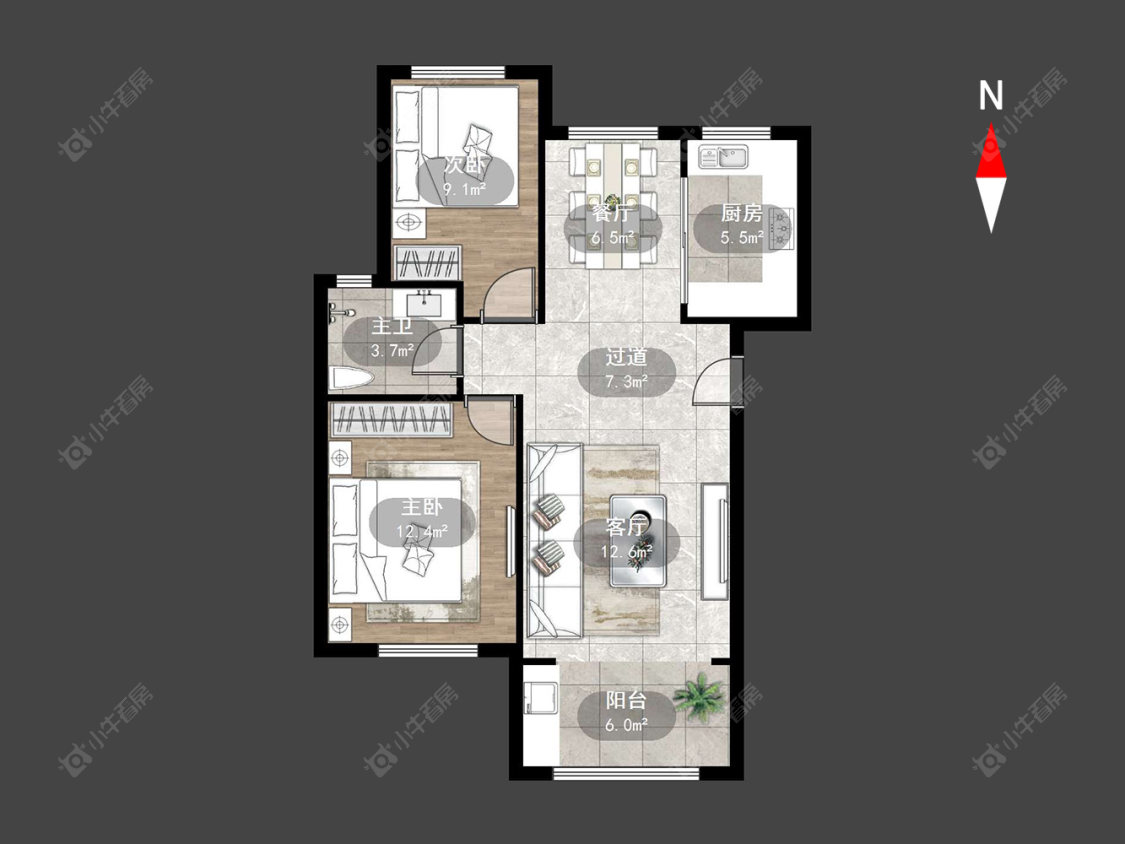 常州顺园三村在售二手房源户型图_小牛看房