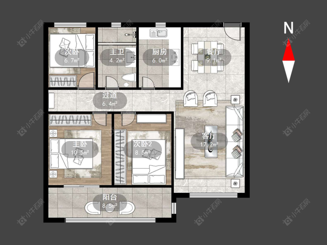常州九洲花园二期在售二手房源户型图_小牛看房