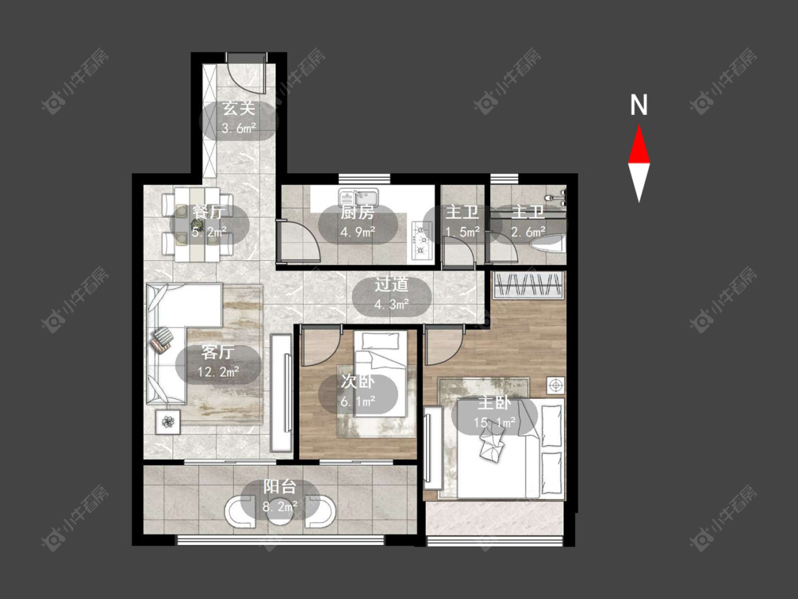 常州百馨西苑六期在售二手房源户型图_小牛看房
