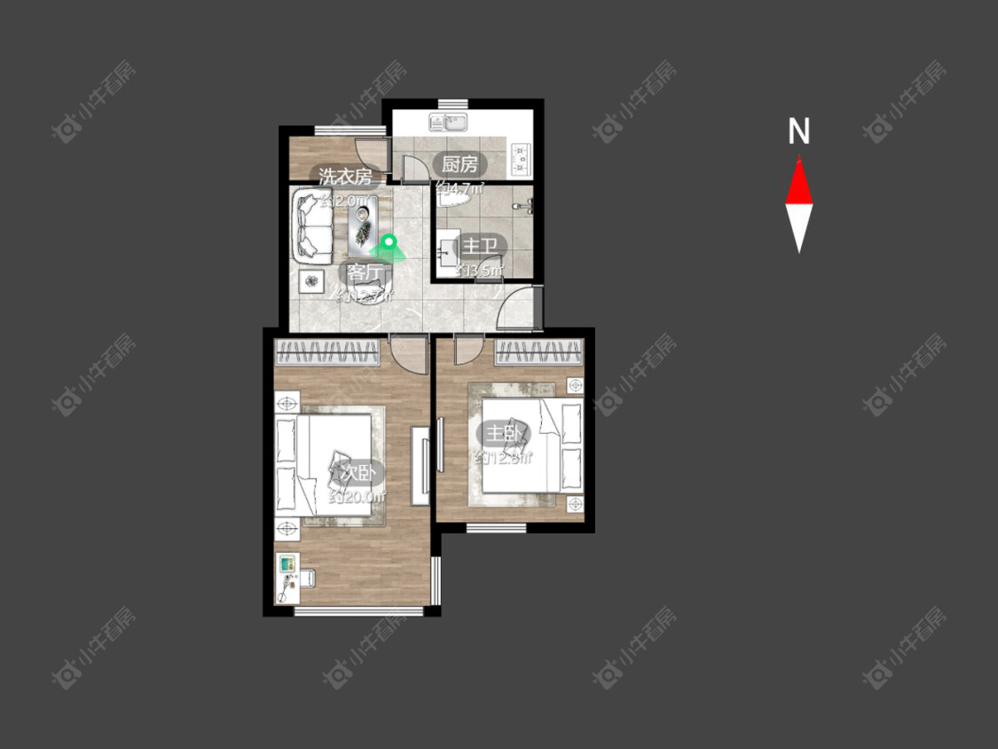 常州兰翔二村在售二手房源户型图_小牛看房