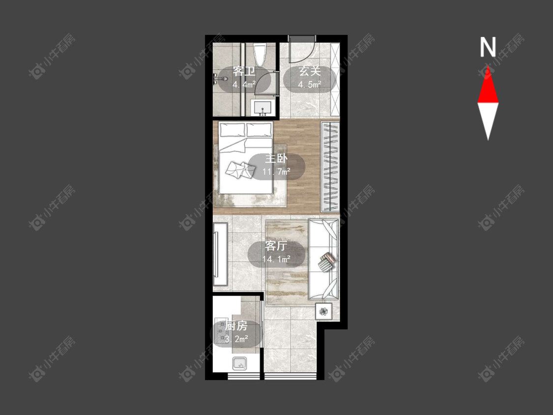 常州景荟凤凰公寓在售二手房源户型图_小牛看房
