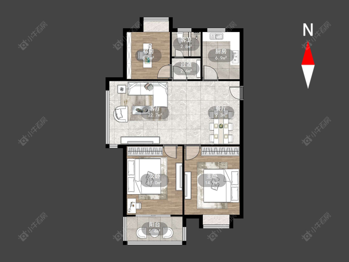 常州星盛家园在售二手房源户型图_小牛看房