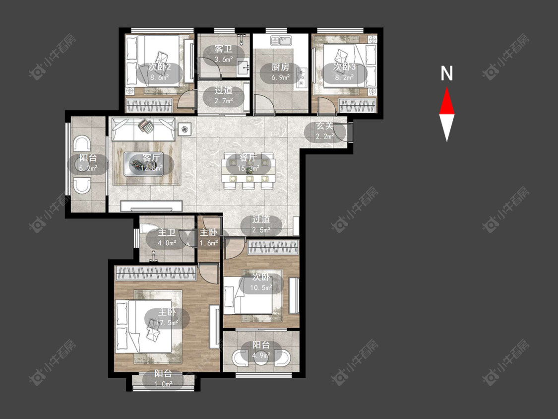 常州银河湾第一城二期在售二手房源户型图_小牛看房