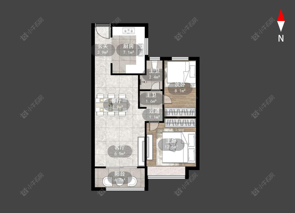 常州龙涛兰陵郡在售二手房源户型图_小牛看房