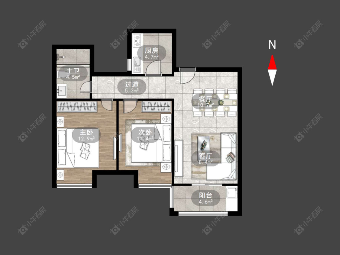 常州香树湾云景在售二手房源户型图_小牛看房