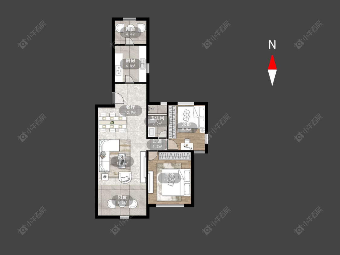 常州天安花园在售二手房源户型图_小牛看房