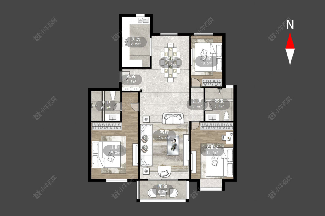 常州华都馨苑在售二手房源户型图_小牛看房