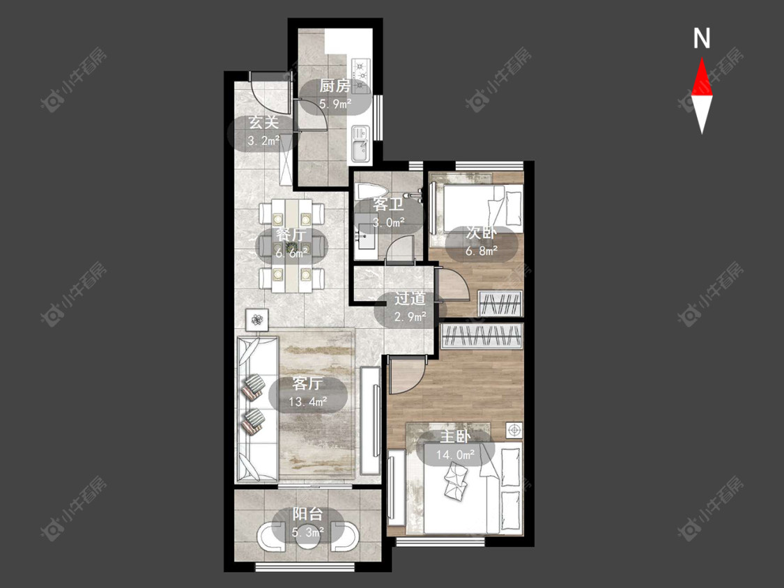 横麓雅居房源户型图 常州横麓雅居在售二手房源户型图_小牛看房