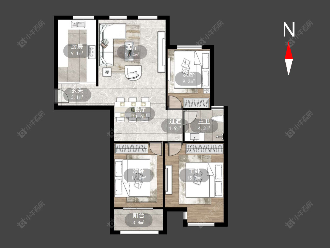 常州新乐花园在售二手房源户型图_小牛看房