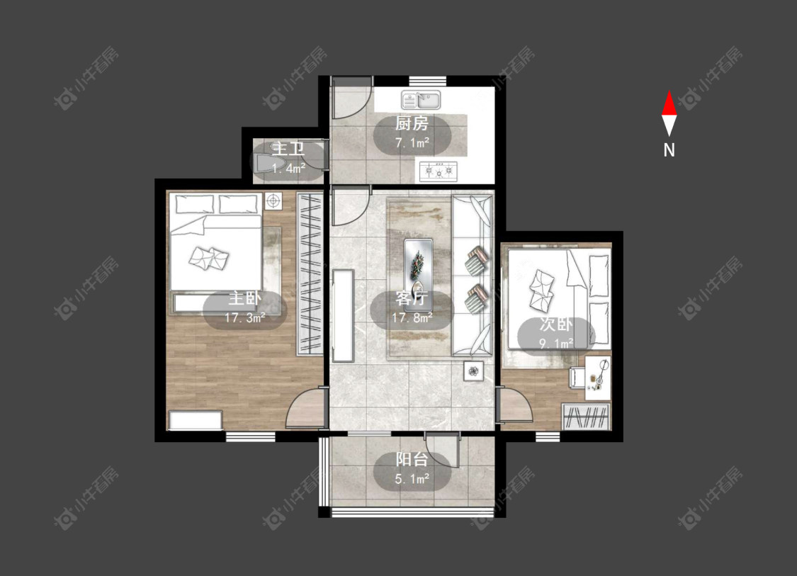 常州工人新村南在售二手房源户型图_小牛看房