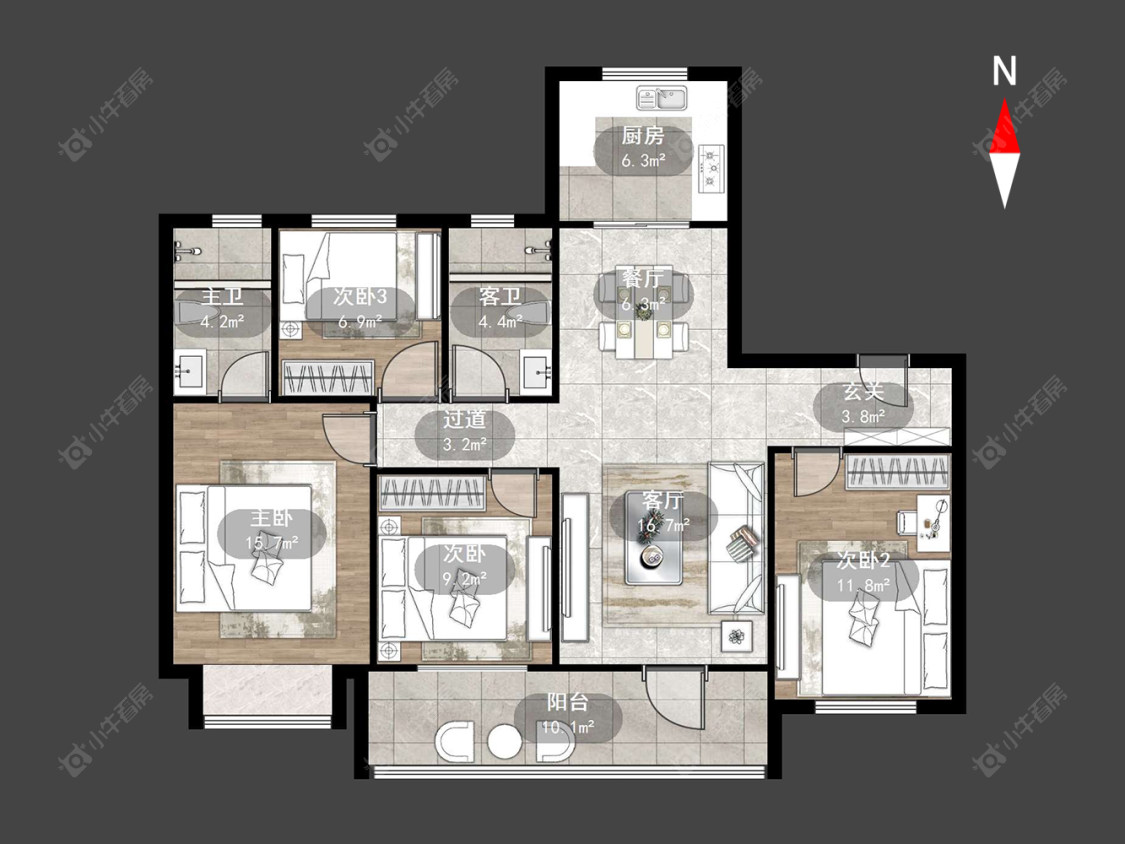 常州白云新城文华园在售二手房源户型图_小牛看房