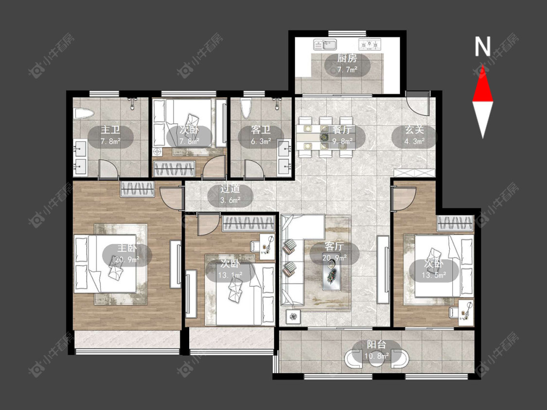 常州新城桃李郡在售二手房源户型图_小牛看房