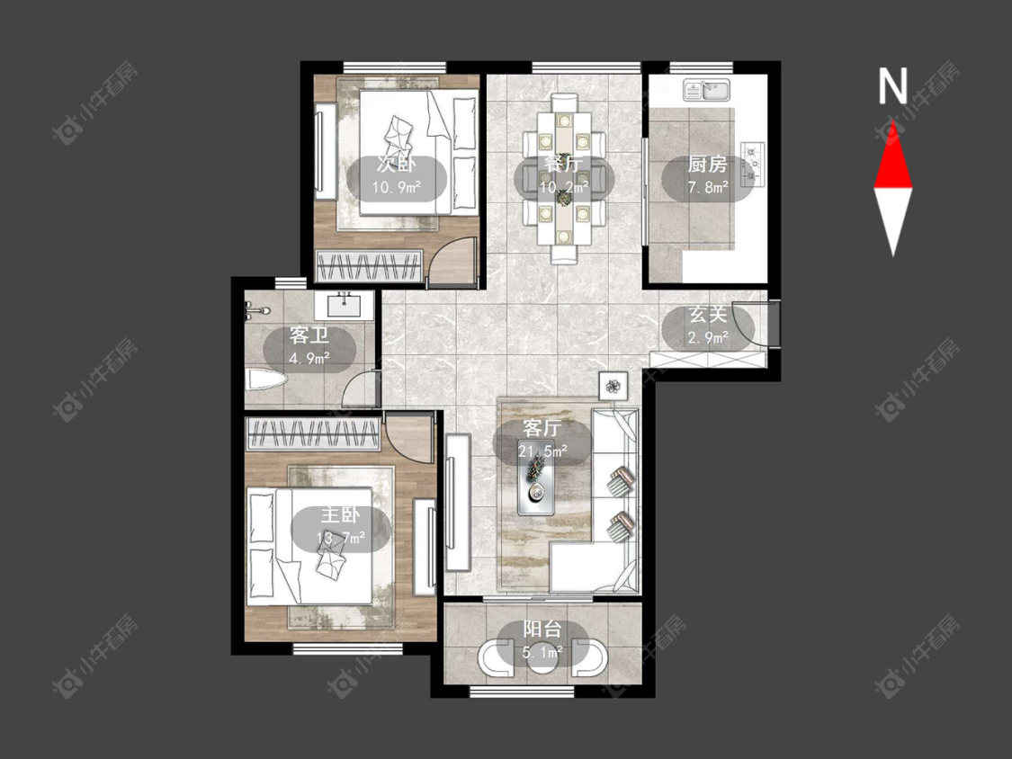 中奥珑郡房源户型图 常州中奥珑郡在售二手房源户型图_小牛看房