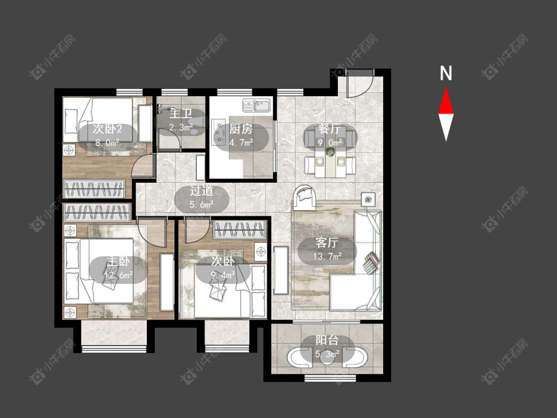 常州晋陵文禧在售二手房源户型图_小牛看房