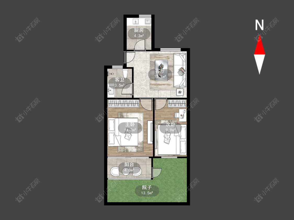 常州白云新村在售二手房源户型图_小牛看房