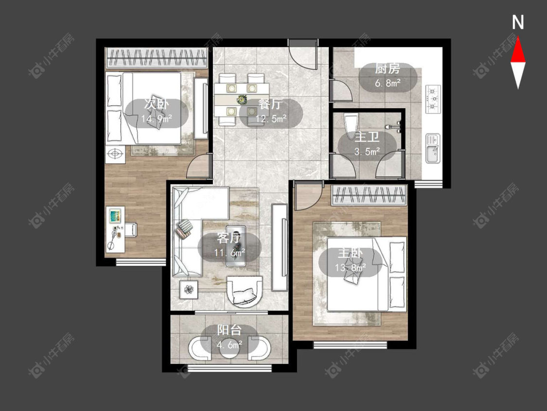 常州青枫公馆在售二手房源户型图_小牛看房