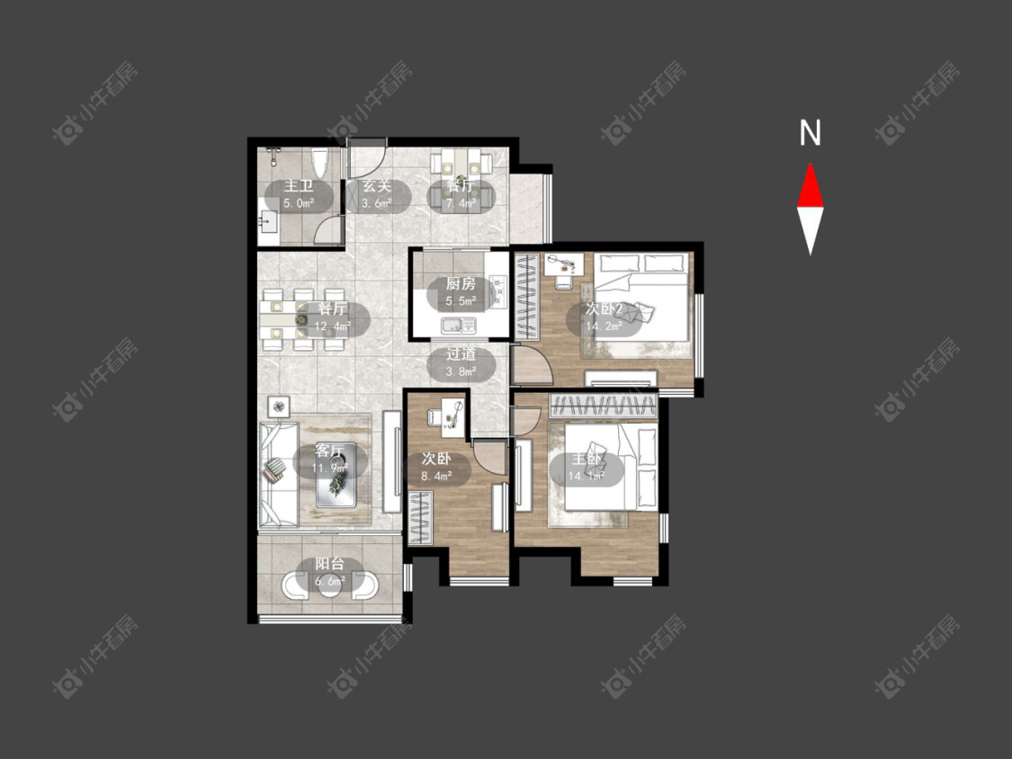 常州香树湾福园在售二手房源户型图_小牛看房
