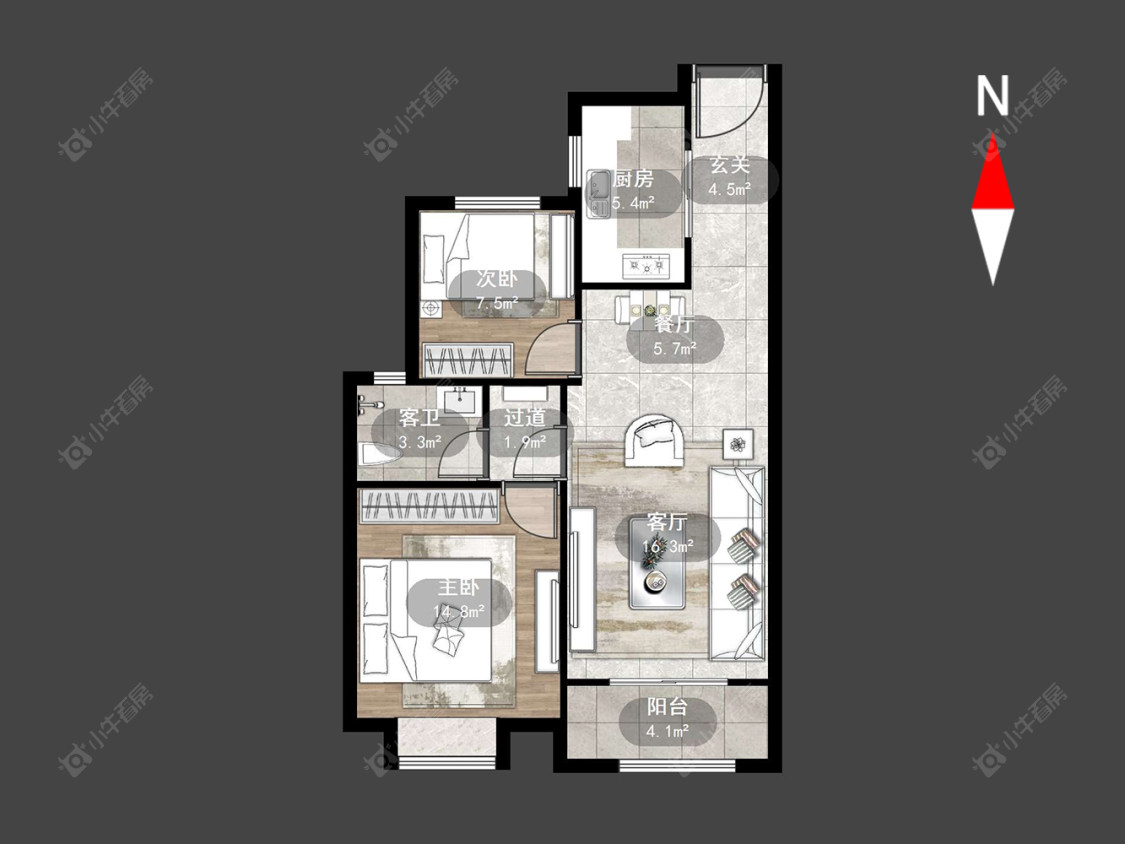 常州西林家园二期在售二手房源户型图_小牛看房