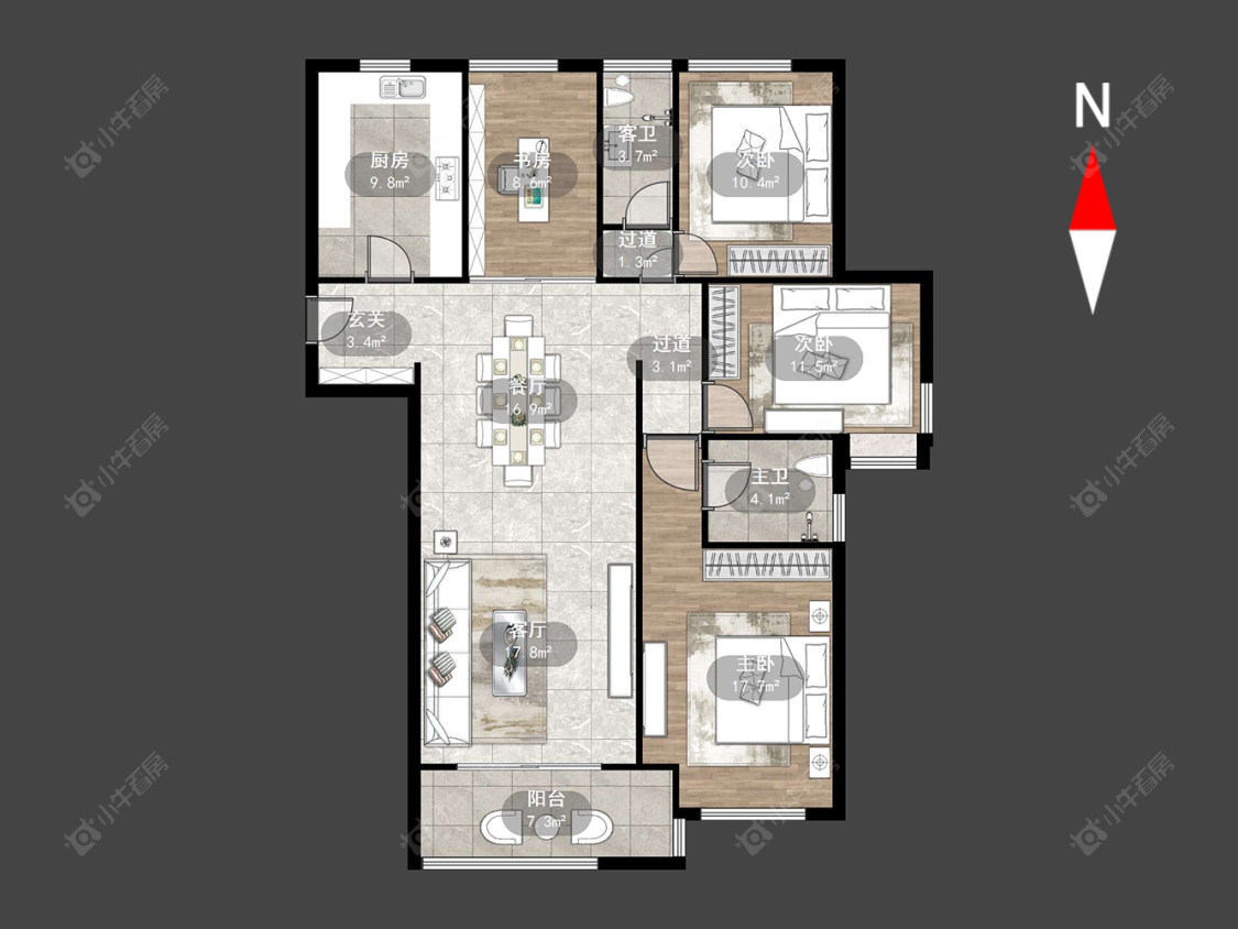 龙湖龙誉城三期房源户型图 常州龙湖龙誉城三期在售二手房源户型图_小牛看房