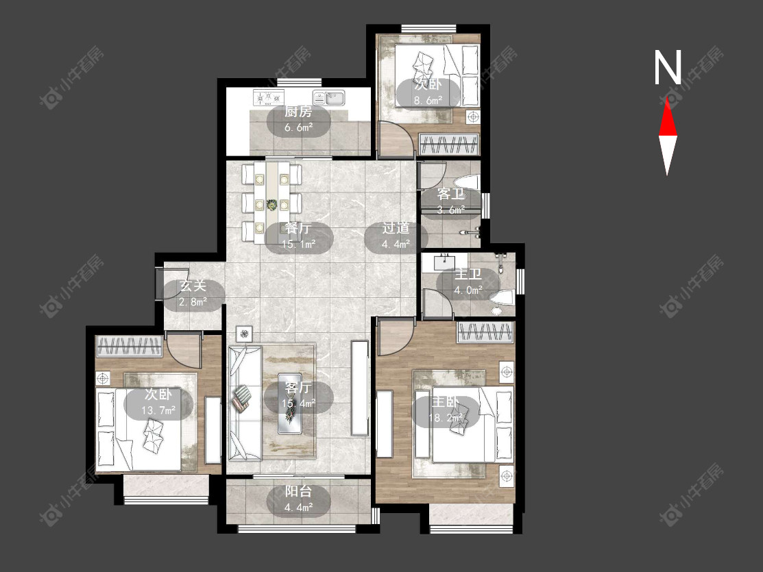 中海凤凰熙岸房源户型图 常州中海凤凰熙岸在售二手房源户型图_小牛看房