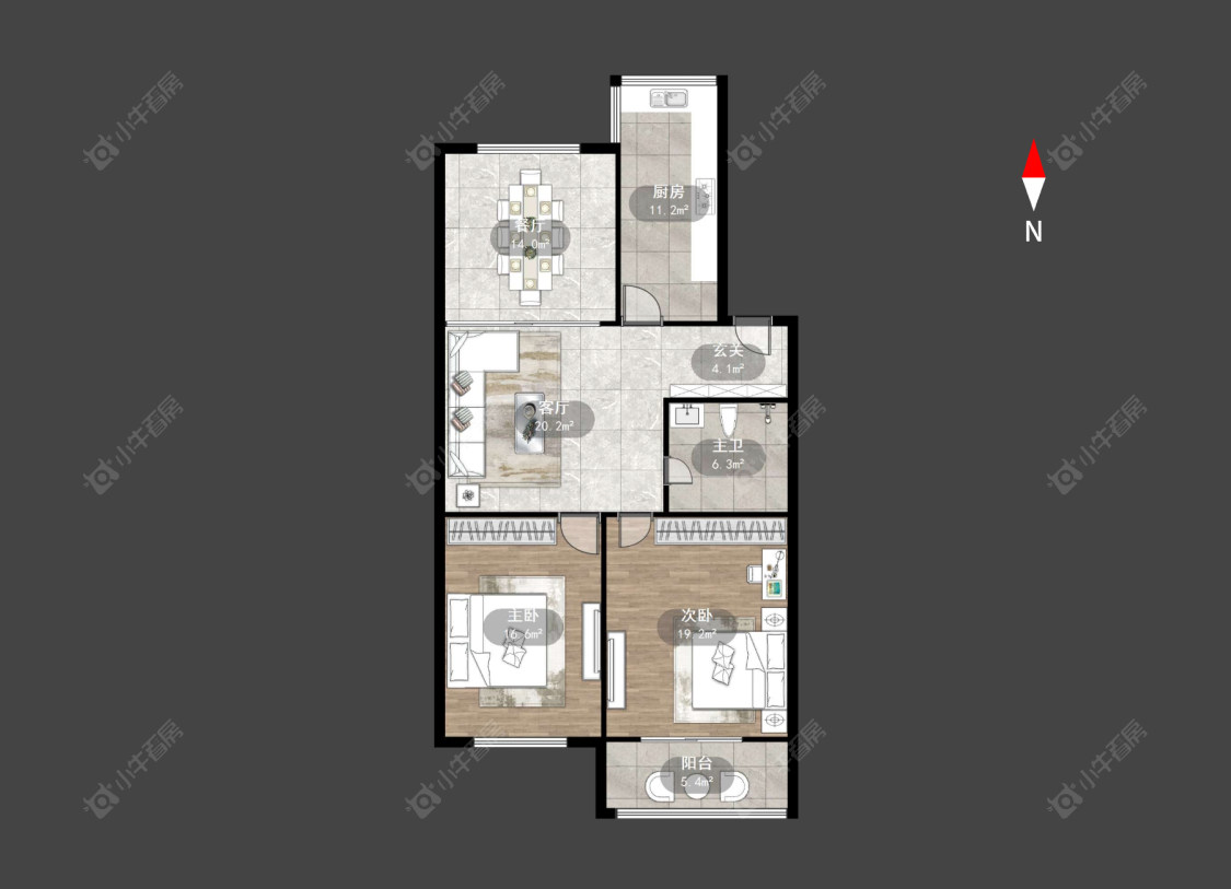 常州兆丰花苑在售二手房源户型图_小牛看房