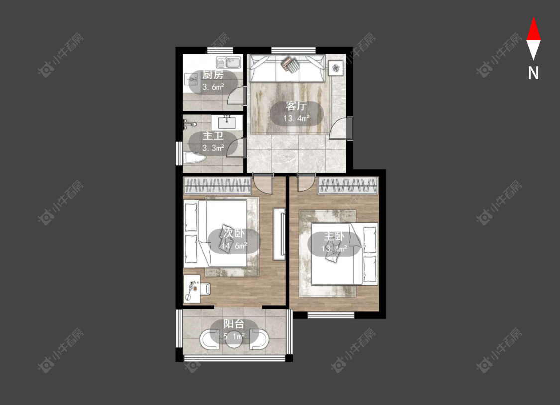 常州工人新村南在售二手房源户型图_小牛看房