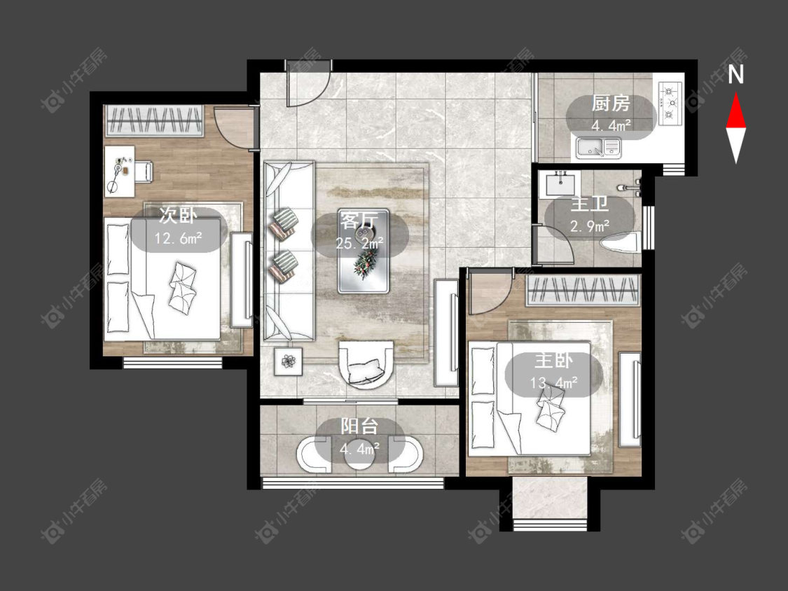 常州九洲里花园一区在售二手房源户型图_小牛看房