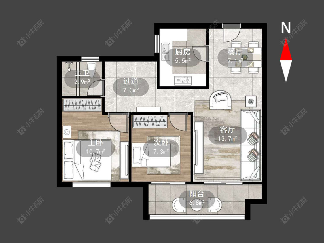 常州观湖名轩在售二手房源户型图_小牛看房