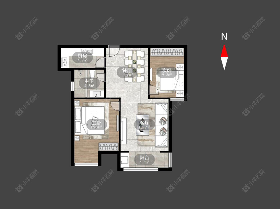 常州米兰阳光在售二手房房源户型图_小牛看房