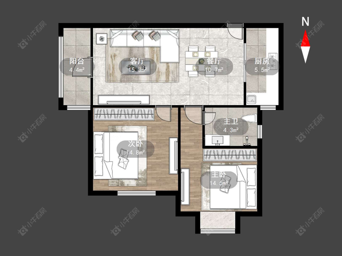常州荣亨逸都在售二手房源户型图_小牛看房