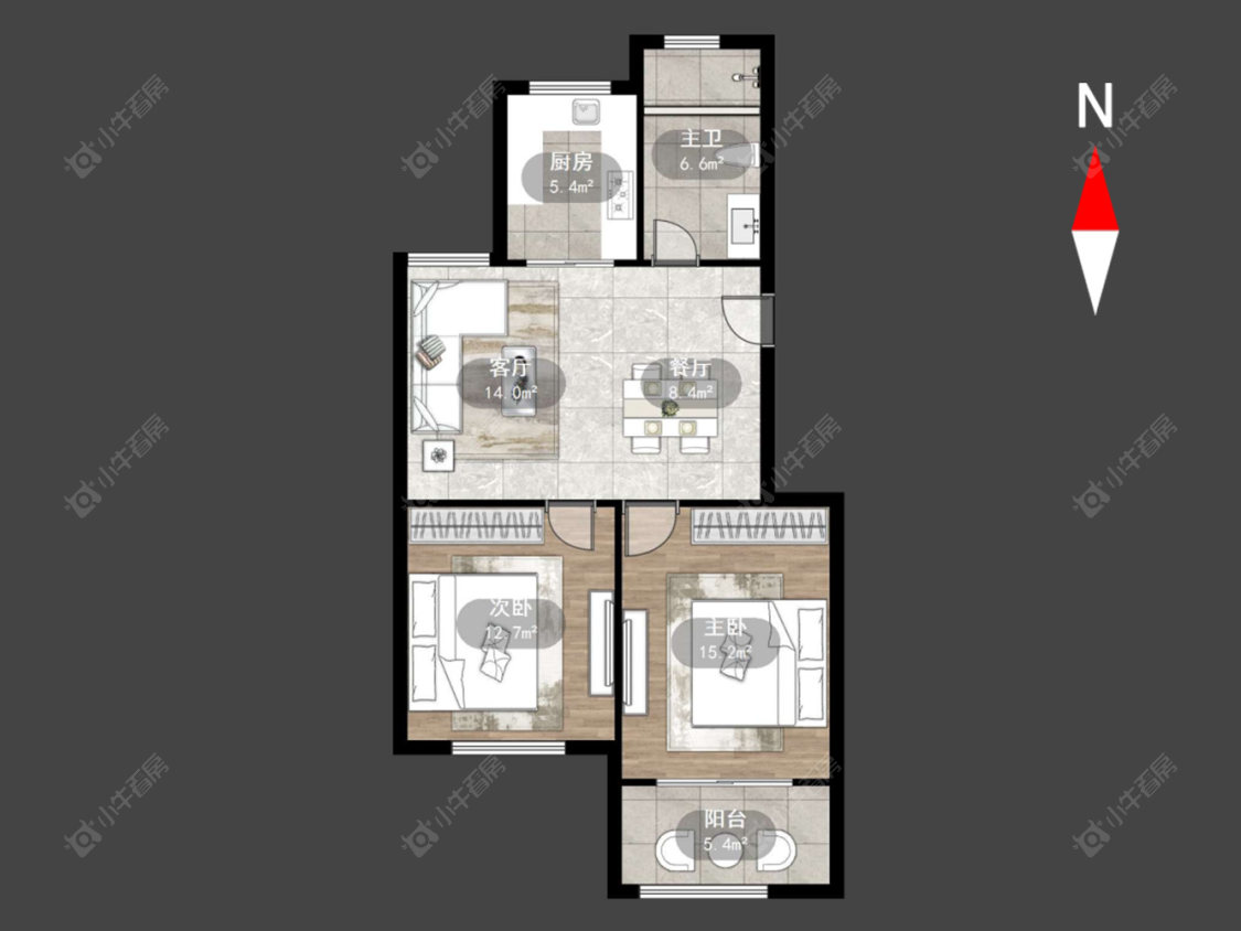 常州青洋花苑在售二手房源户型图_小牛看房