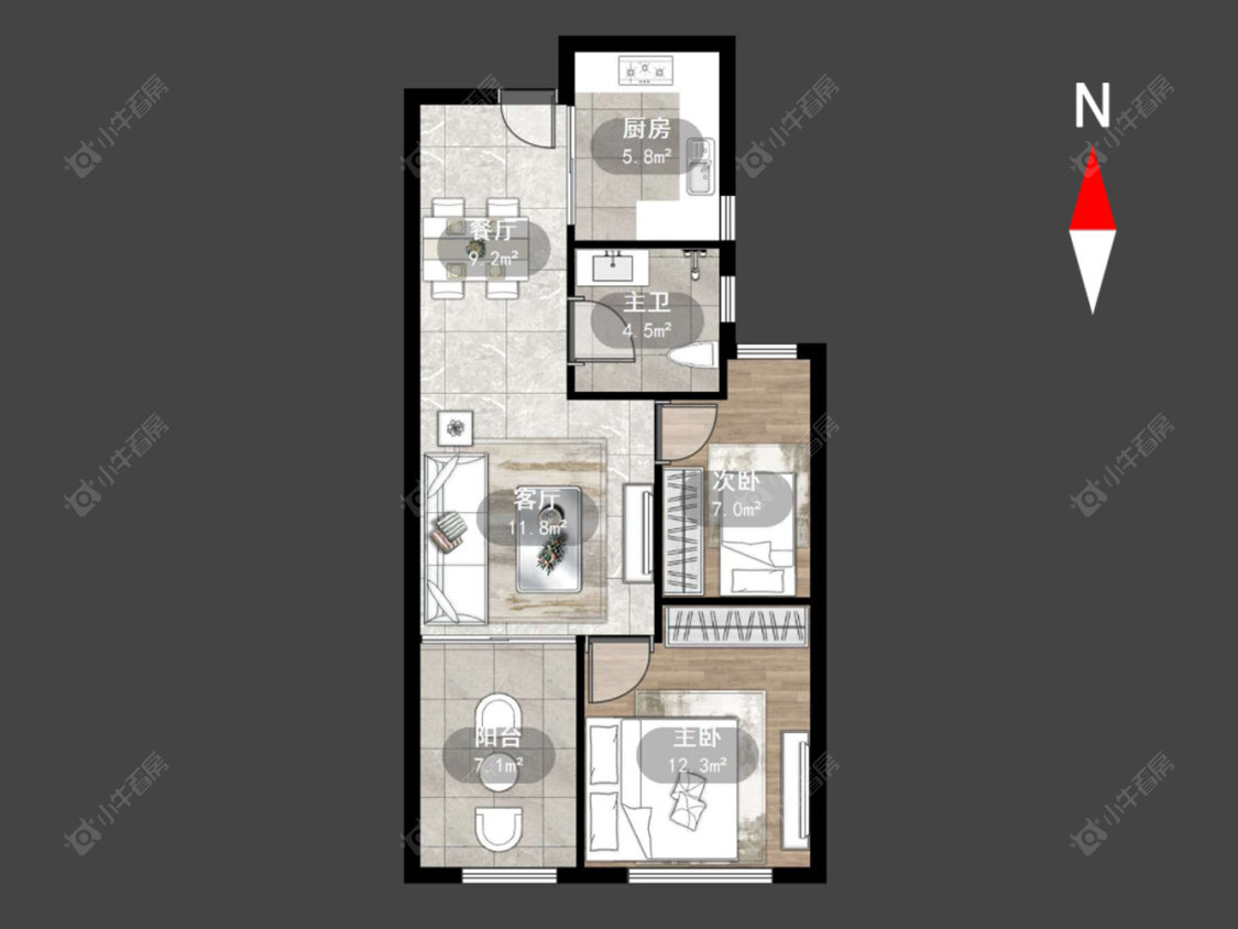 常州常发豪郡在售二手房源户型图_小牛看房