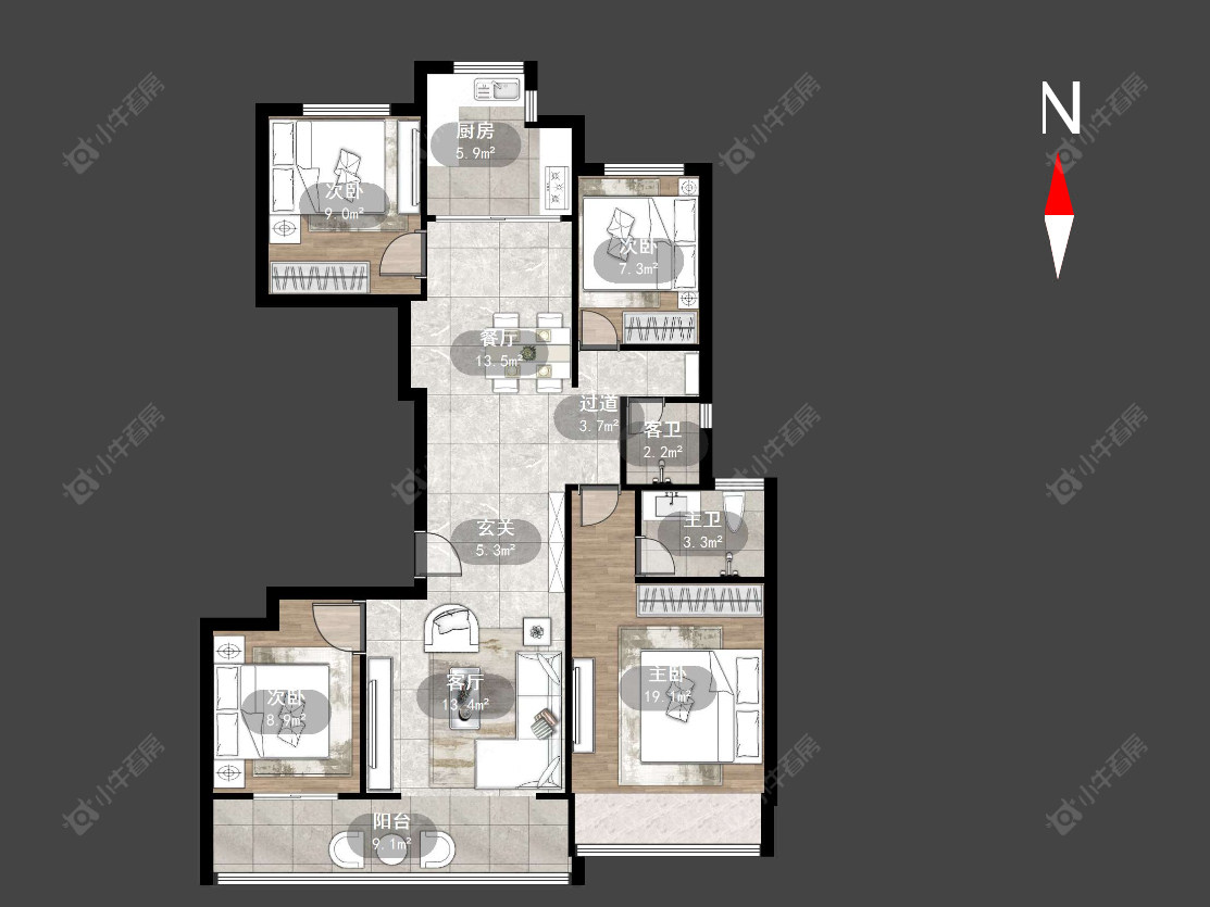 常州衡麓世家在售二手房源户型图_小牛看房