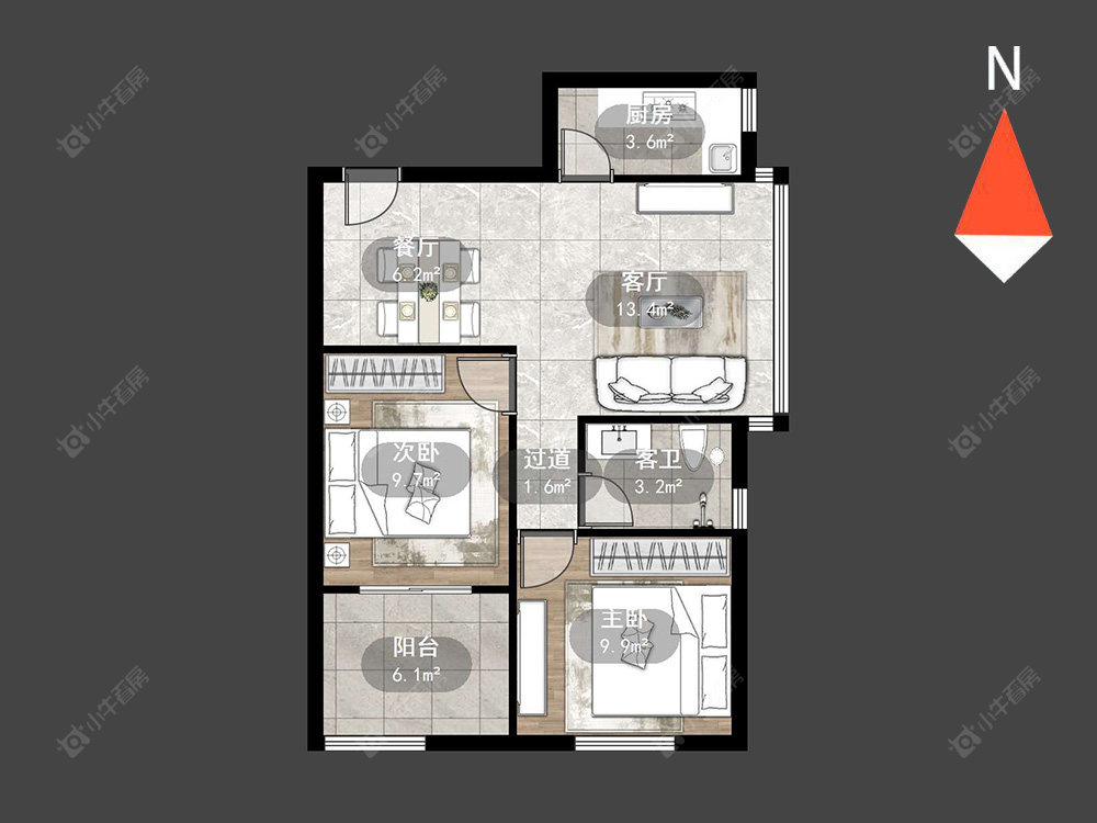 常州香江康桥在售二手房源户型图_小牛看房