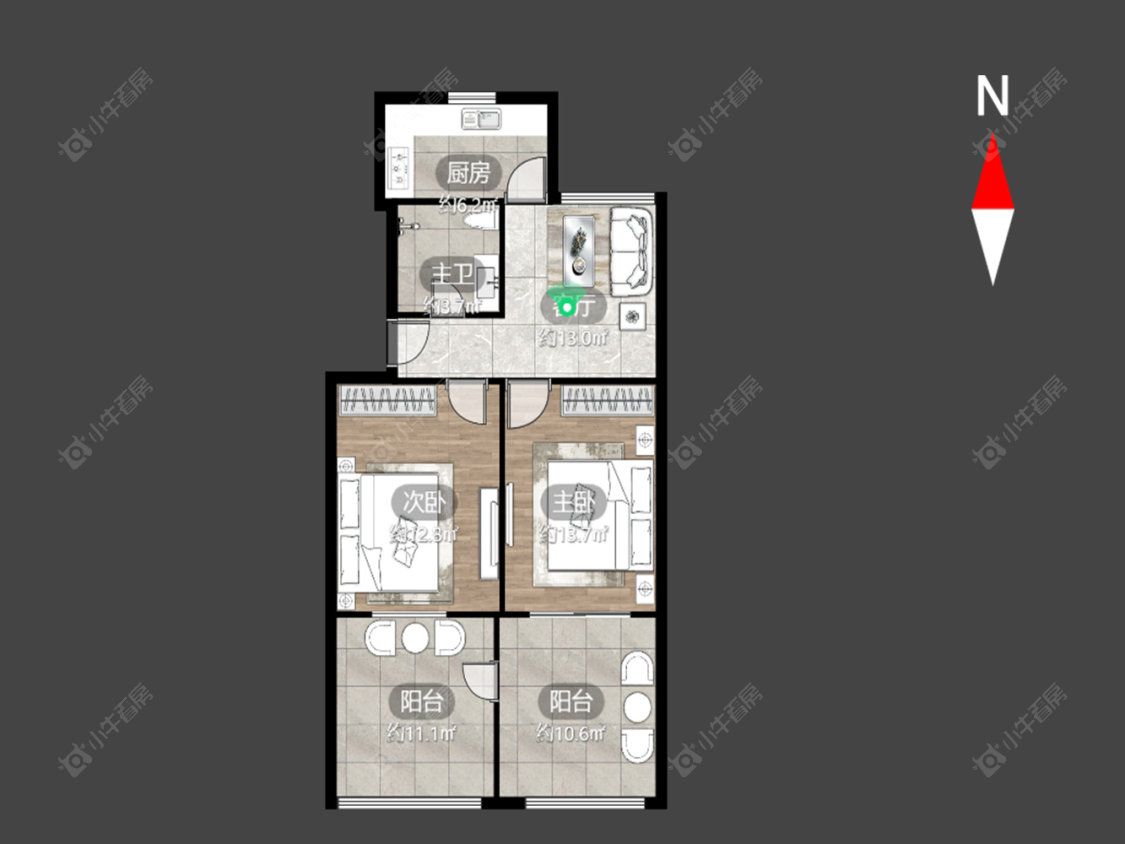 富都花苑北苑房源户型图 常州富都花苑北苑在售二手房源户型图_小牛看房