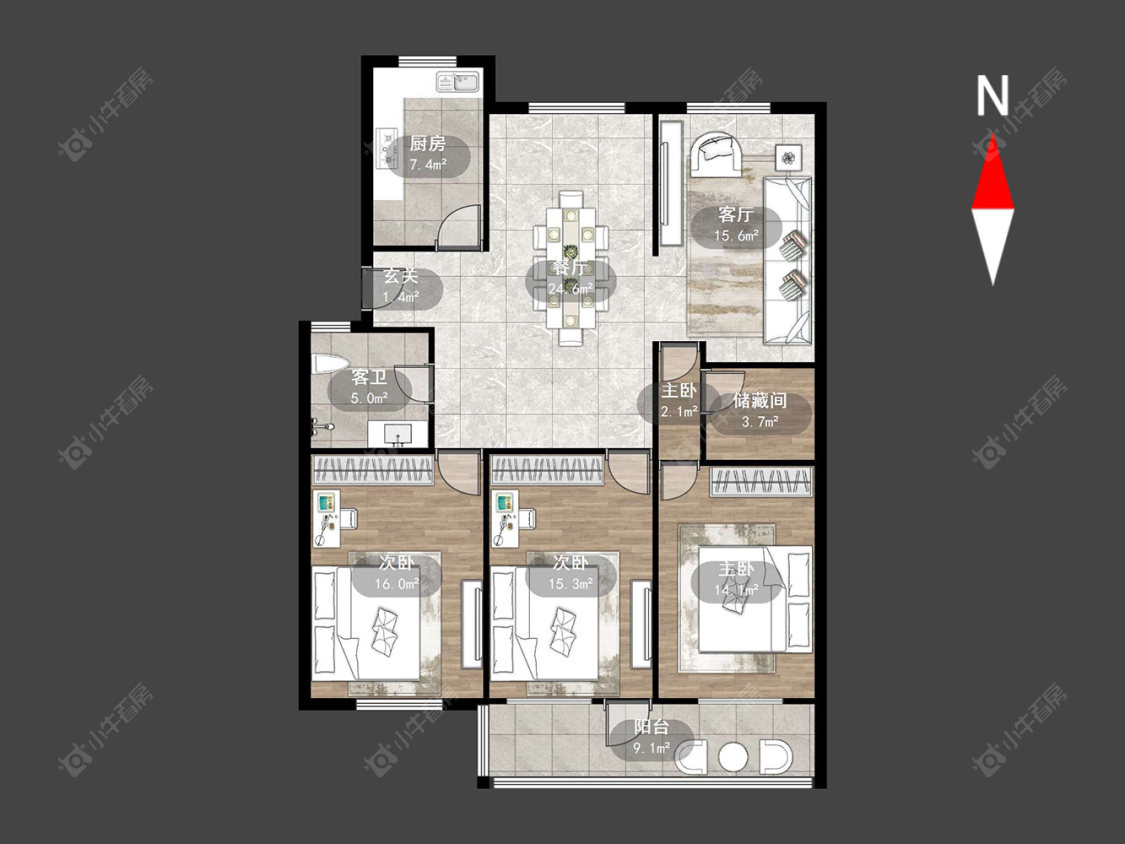 常州前黄镇西街在售二手房源户型图_小牛看房