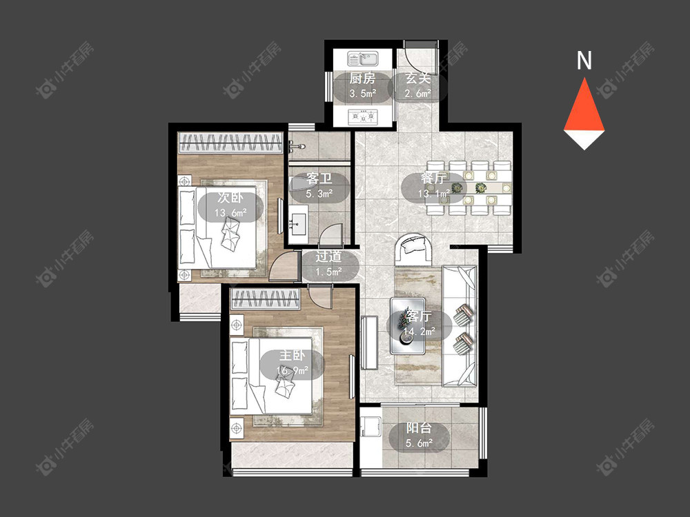 香江壹品房源户型图 常州香江壹品在售二手房源户型图_小牛看房