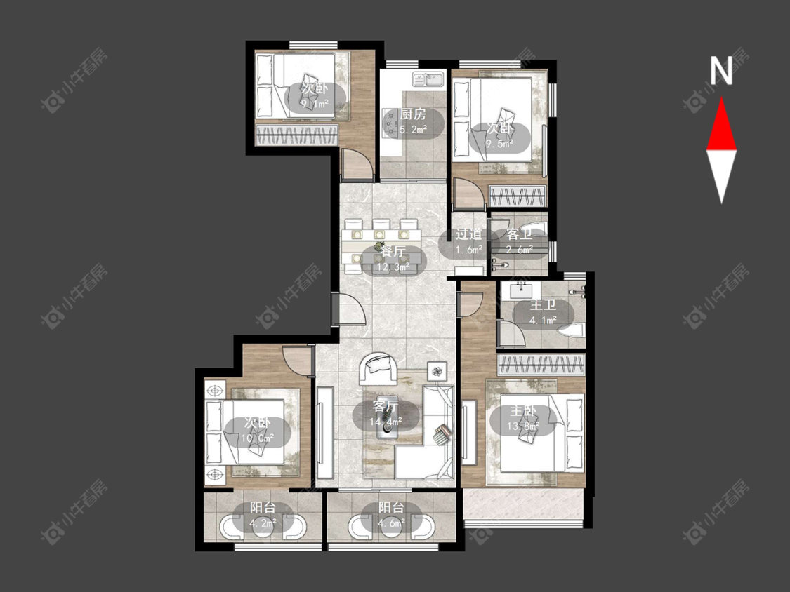 常州中梁百悦城在售二手房源户型图_小牛看房