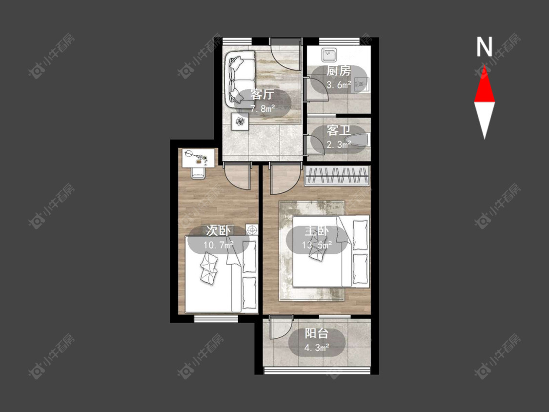 常州勤业一二三村在售二手房源户型图_小牛看房