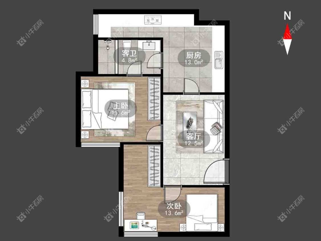 常州福康宁花园2室1厅1卫出租_小牛看房
