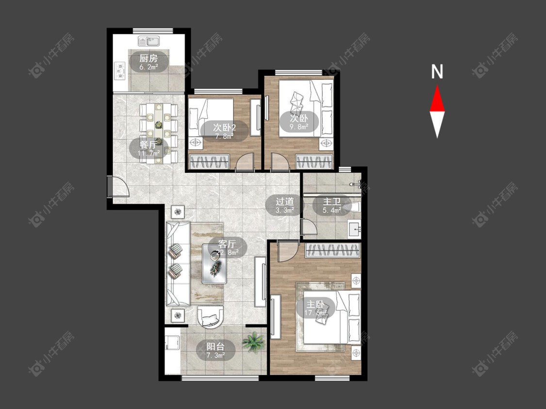 白马公馆房源户型图 常州白马公馆在售二手房源户型图_小牛看房