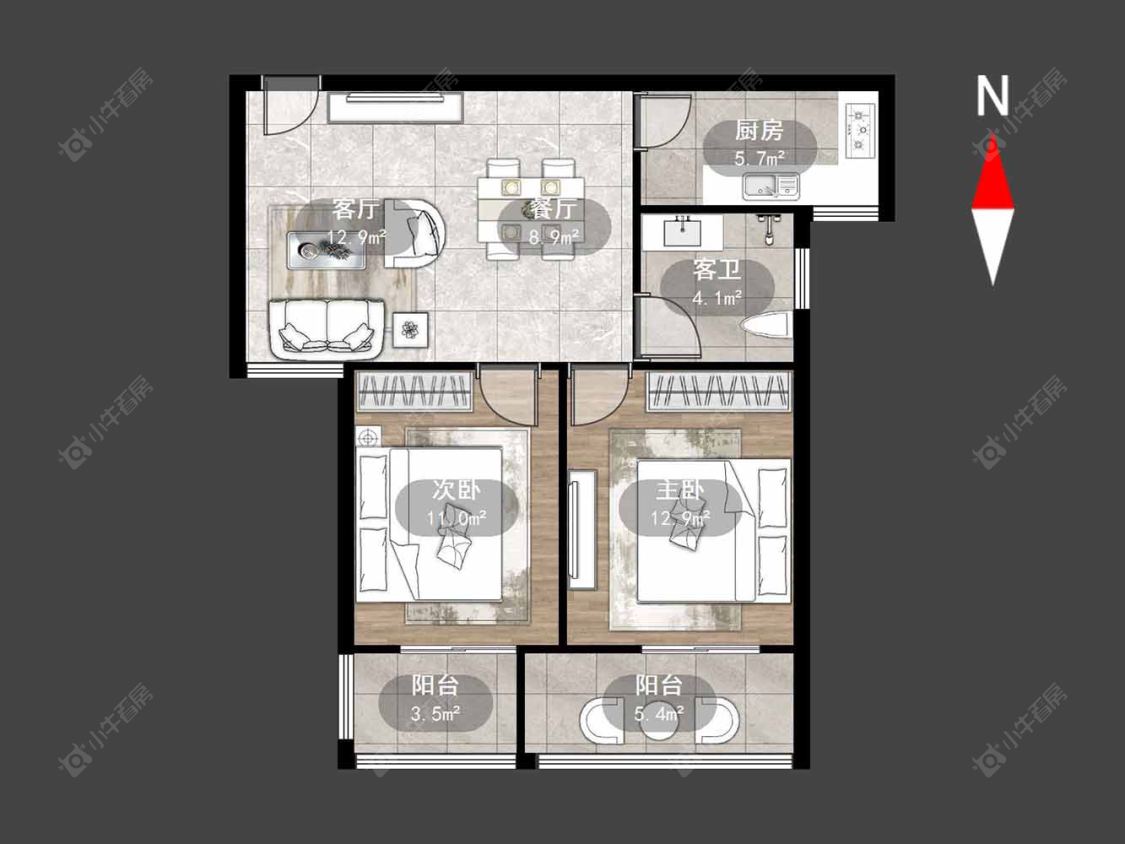 常州溪湖小镇在售二手房源户型图_小牛看房
