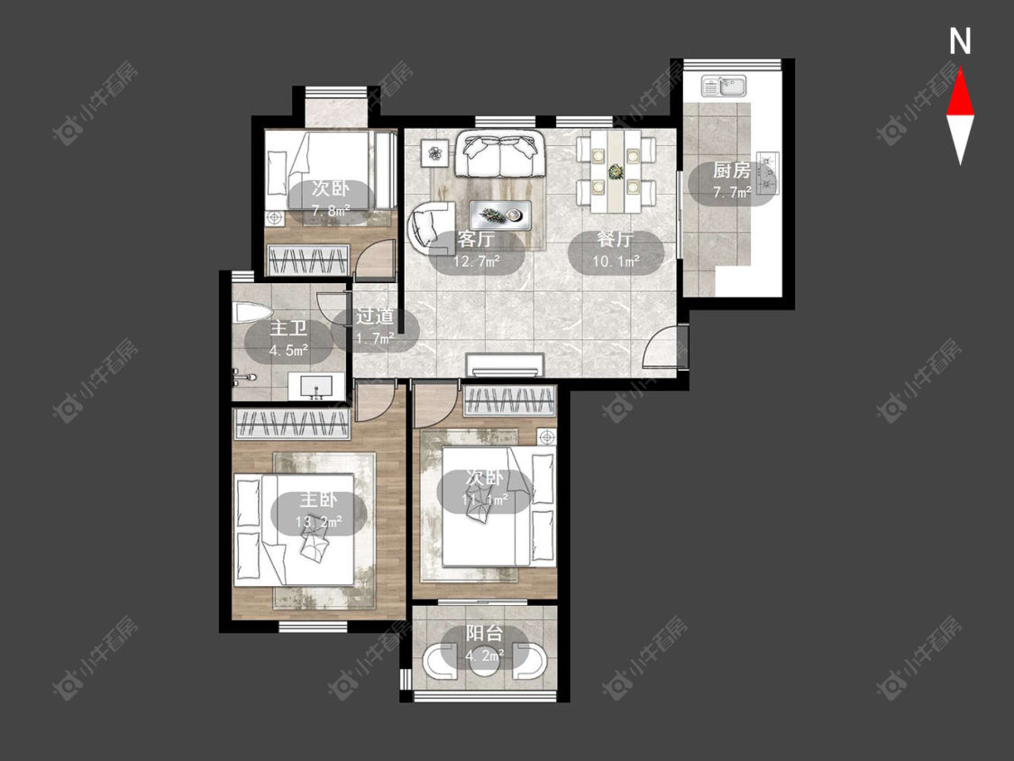常州青枫公馆在售二手房源户型图_小牛看房