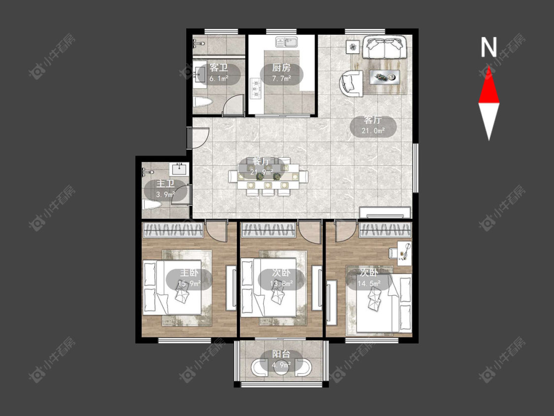 常州剑湖西区在售二手房源户型图_小牛看房