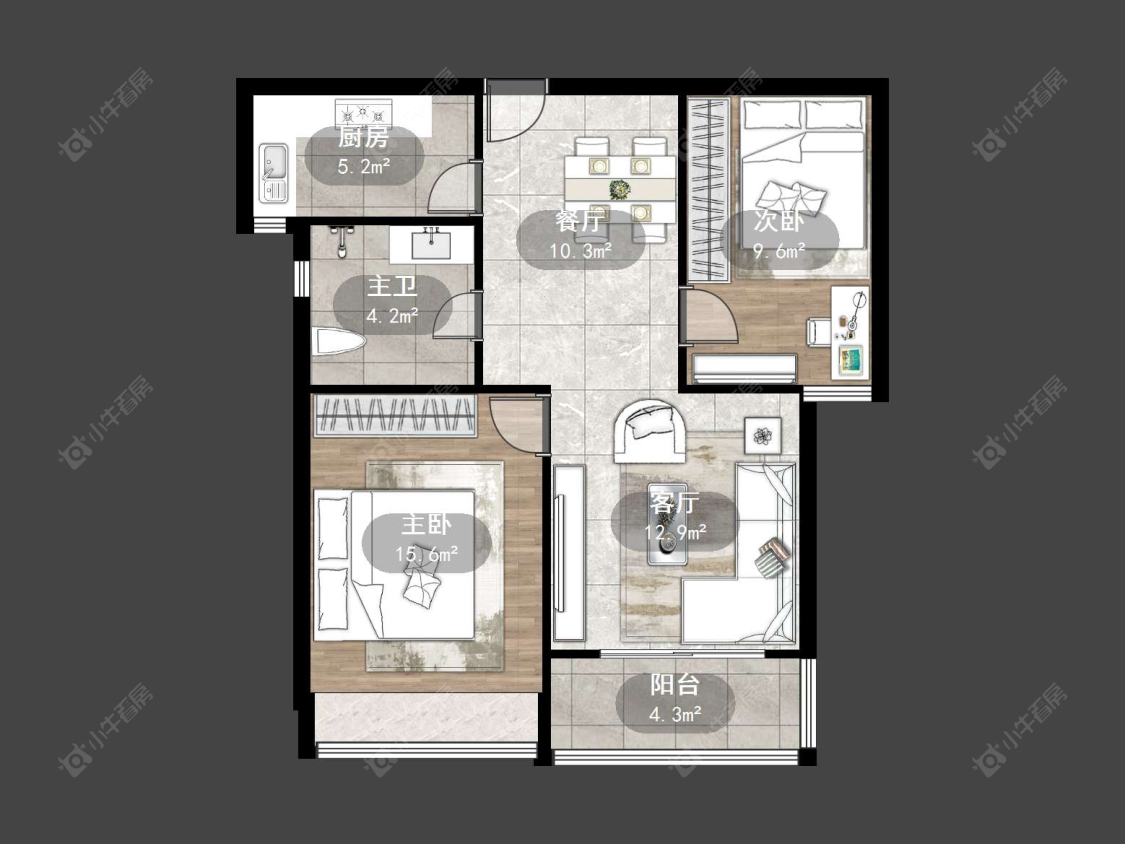 常州滨江明珠城东区在售二手房源户型图_小牛看房