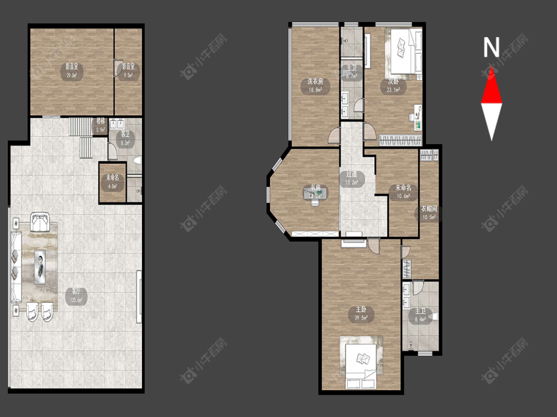 常州大名城南区别墅区在售二手房源户型图_小牛看房