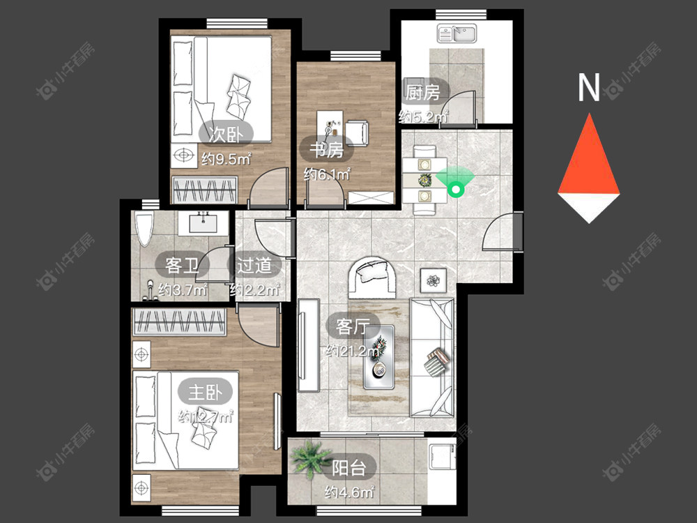 常州新城香悦半岛南区在售二手房源户型图_小牛看房