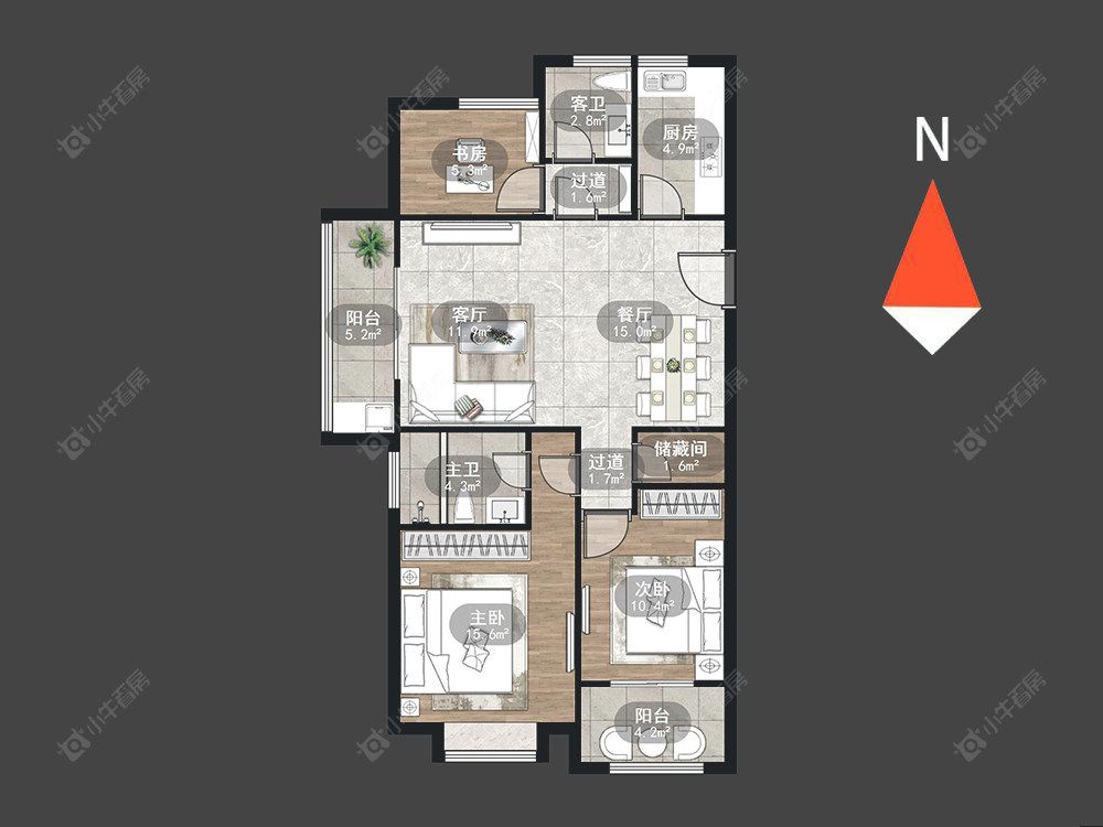 五星星韵城房源户型图 常州五星星韵城在售二手房源户型图_小牛看房