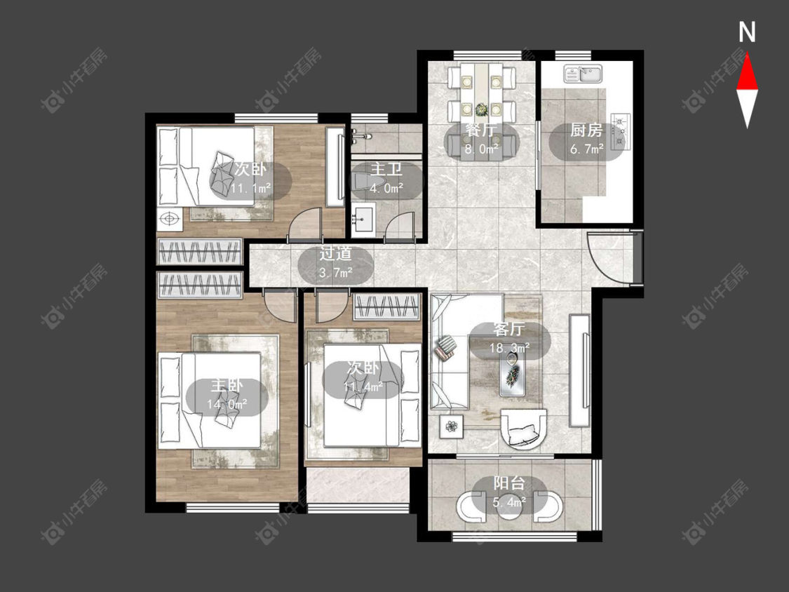 常州雨润城在售二手房源户型图_小牛看房